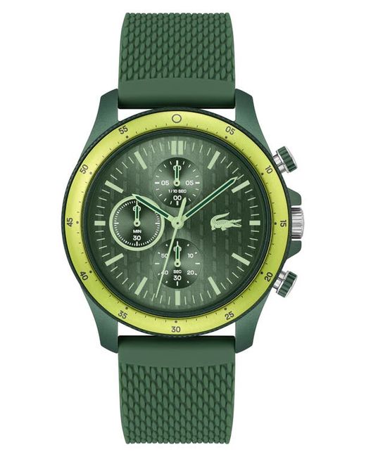 Lacoste Neoheritage Chronograph Silicone Strap Watch 43mm