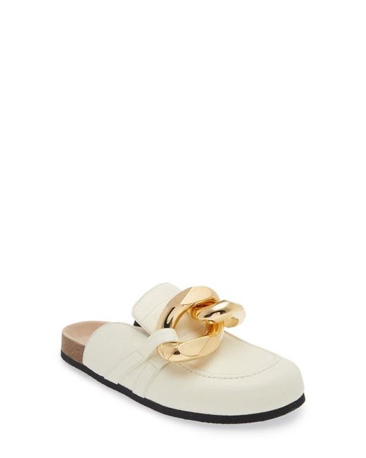 J.W.Anderson Chain Detail Loafer Mule Calf Print Cocco Gold