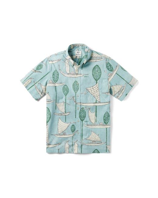 Reyn Spooner South Pacific Voyagers Cotton Blend Button-Down Shirt