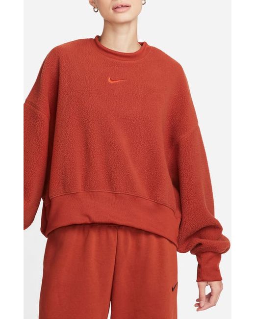 Nike Oversize Fleece Crop Crewneck Sweatshirt Rugged