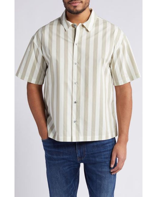 Frame Stripe Camp Shirt