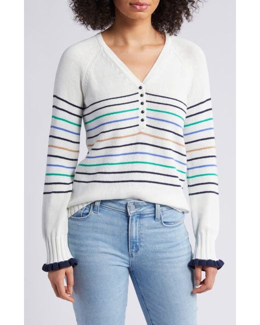 Nic+Zoe Maritime Stripe Cotton Sweater