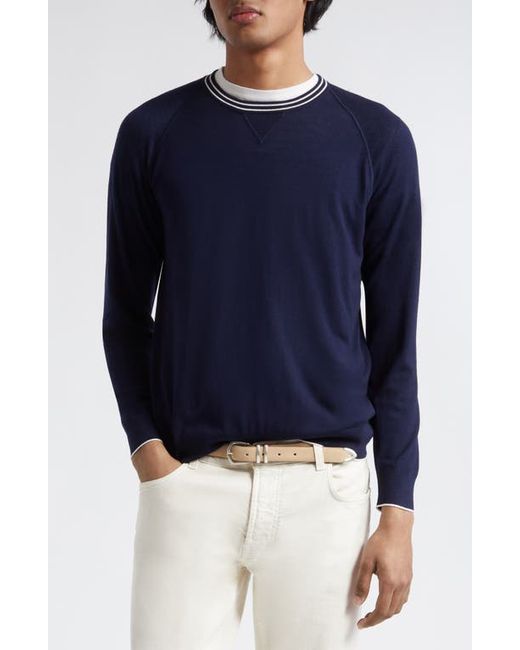 Eleventy Tipped Merino Wool Sweater