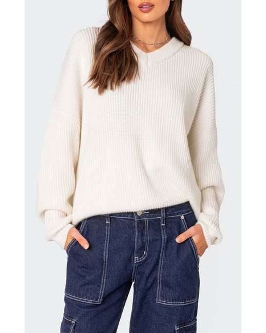 Edikted Denny Oversize V-Neck Sweater