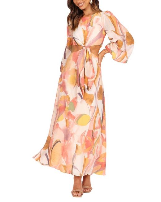 Petal & Pup Laquin Cutout Long Sleeve Maxi Dress