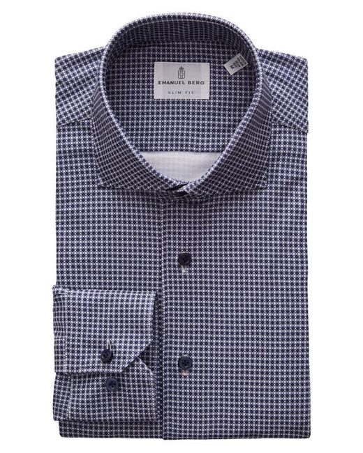 Emanuel Berg 4Flex Slim Fit Neat Knit Button-Up Shirt