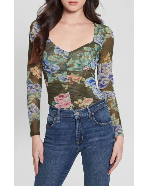 Guess Reyla Floral Mesh Top