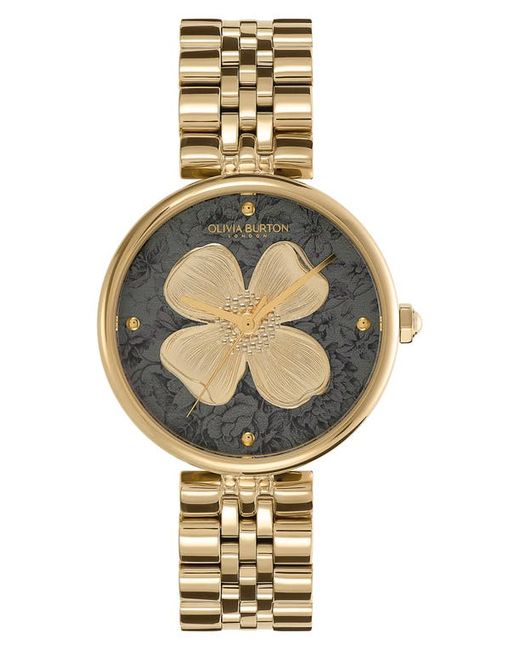 Olivia Burton Dogwood T-Bar Bracelet Watch 36mm Gold