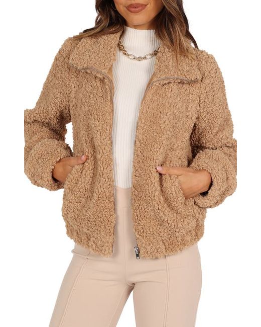 Petal & Pup Lucia Faux Fur Zip-Up Jacket