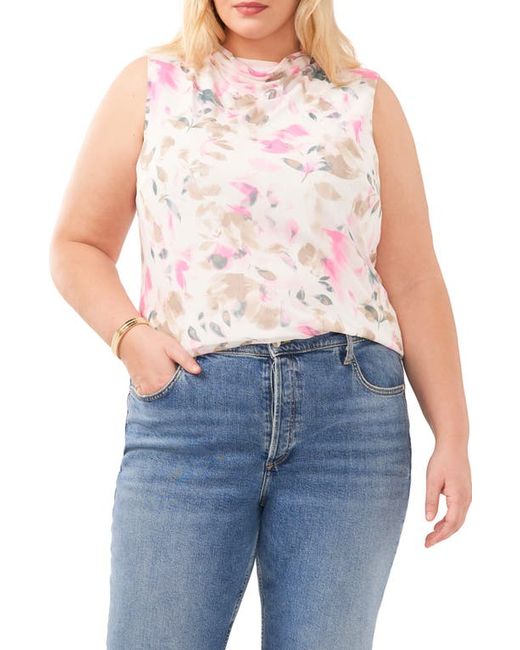 Vince Camuto Floral Sleeveless Cowl Neck Top