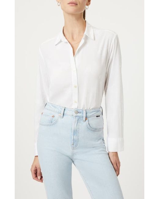 Mavi Jeans Cloud Jacquard Poplin Button-Up Shirt