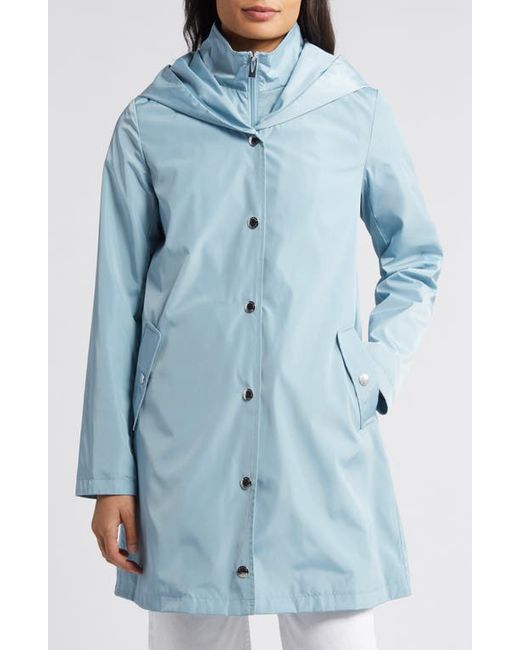 Via Spiga Water Resistant Packable Rain Jacket