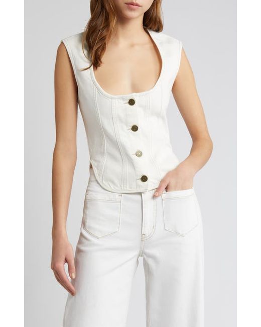 Frame The Seamed Scoop Bustier Tank