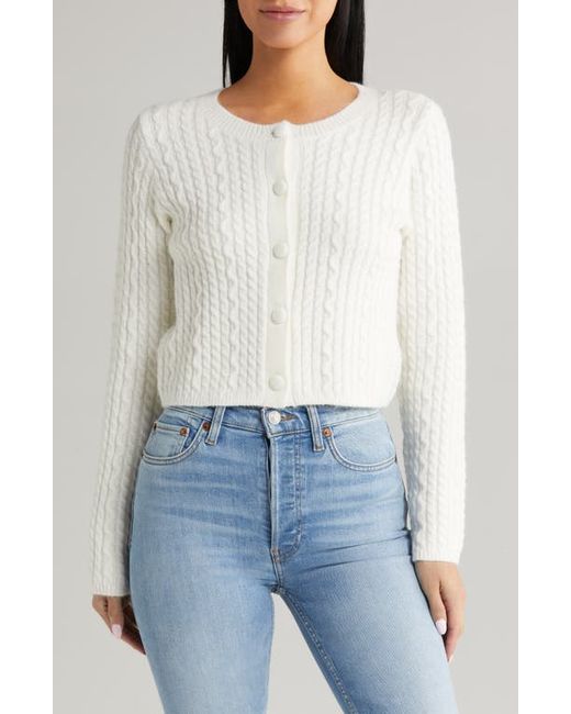 All In Favor Crop Cable Cardigan