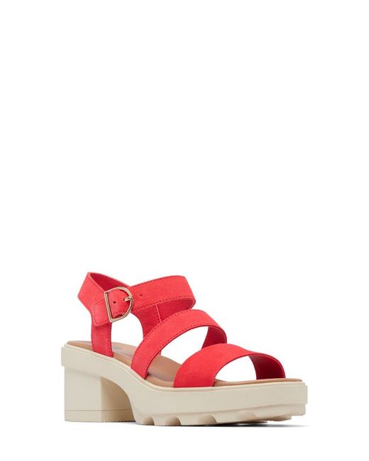 Sorel Joanie Ankle Strap Platform Sandal Glo/Honey White