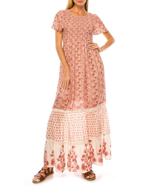 A Collective Story Floral Smocked Bodice Tiered Maxi Dress