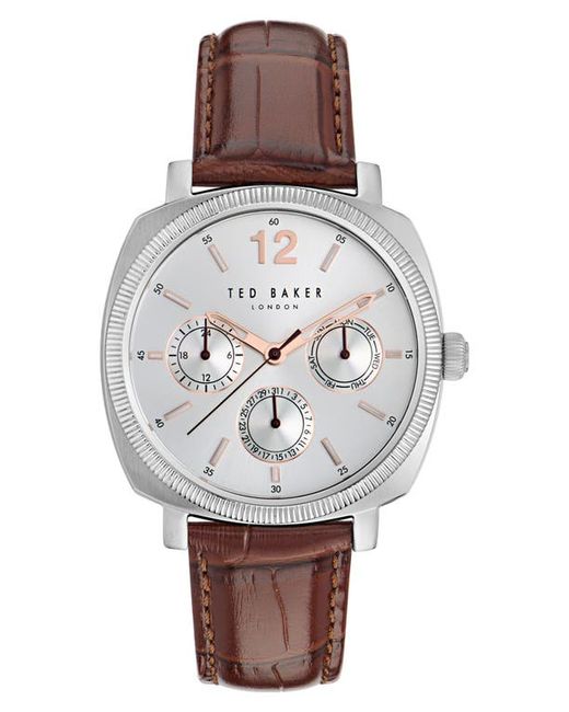 Ted Baker London Harryl Chronograph Leather Strap Watch 42mm