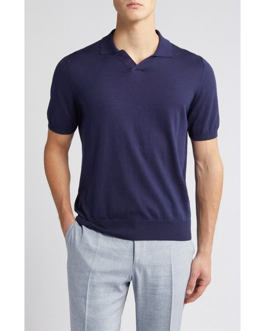 Canali Regular Fit Solid Polo Sweater