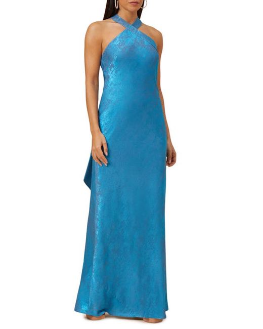 Adrianna Papell Foil Sleeveless Chiffon Gown