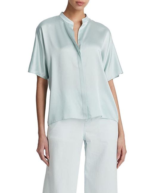 Vince Dolman Sleeve Silk Button-Up Shirt