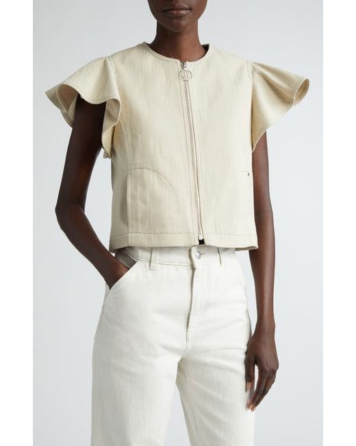 Akris Punto Crop Short Sleeve Stretch Cotton Jacket