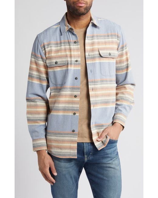 Pendleton Deacon Stripe Cotton Chambray Button-Up Shirt