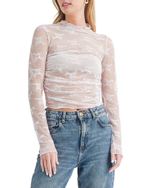 All In Favor Lace Mesh Top