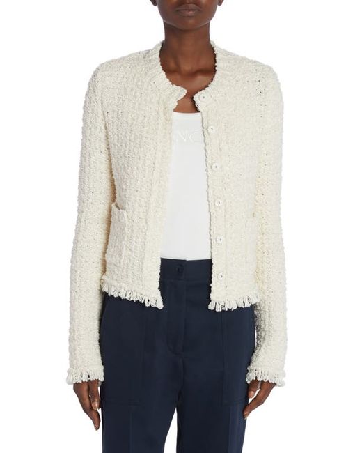 Moncler Textured Knit Quilted Nylon Cardigan