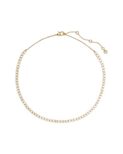 Kate Spade New York sweetheart delicate cubic zirconia tennis necklace Clear/Gold.