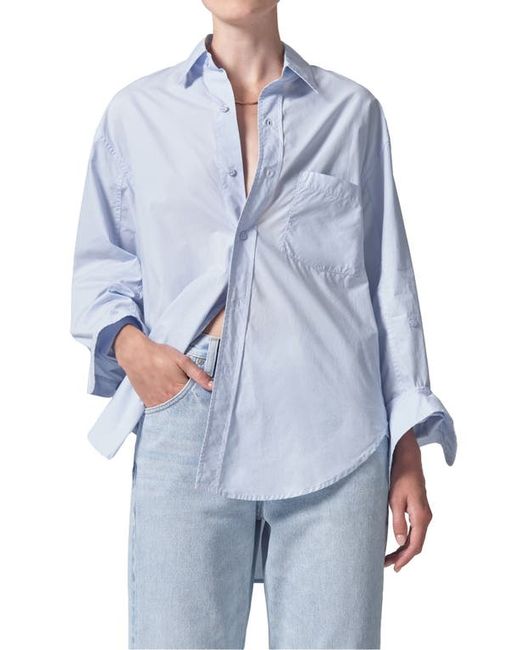 Citizens of Humanity Kayla Oversize Poplin Button-Up Shirt