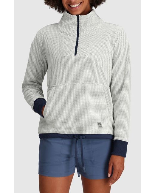 Outdoor Research Trail Mix Quarter Zip Pullover Snow/Naval