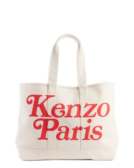 Kenzo Large Verdy Logo Cotton Canvas Tote