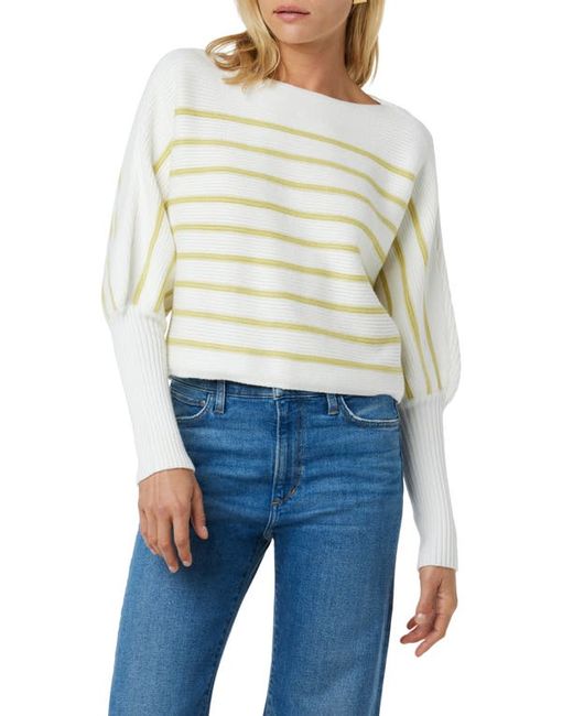 Joe's The Karina Breton Stripe Crop Sweater Lemongrass