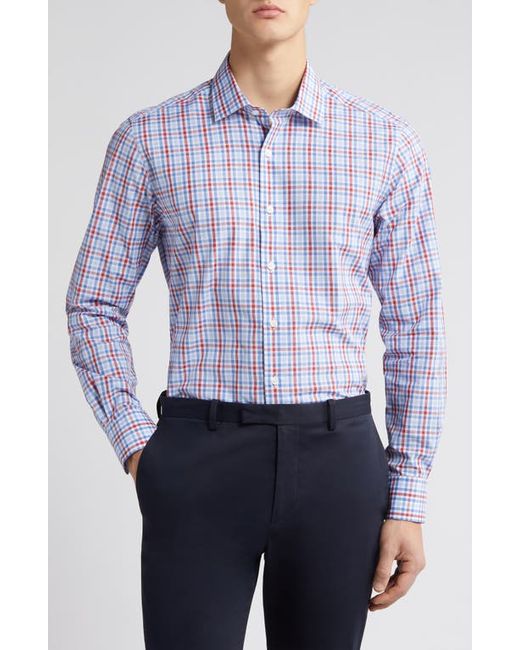 Scott Barber Microdobby Gingham Button-Up Shirt