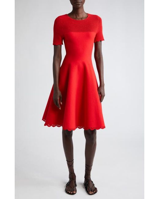 Jason Wu Collection Mixed Media Cotton Fit Flare Dress