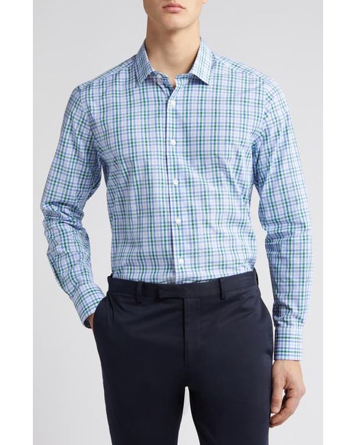 Scott Barber Microdobby Gingham Button-Up Shirt