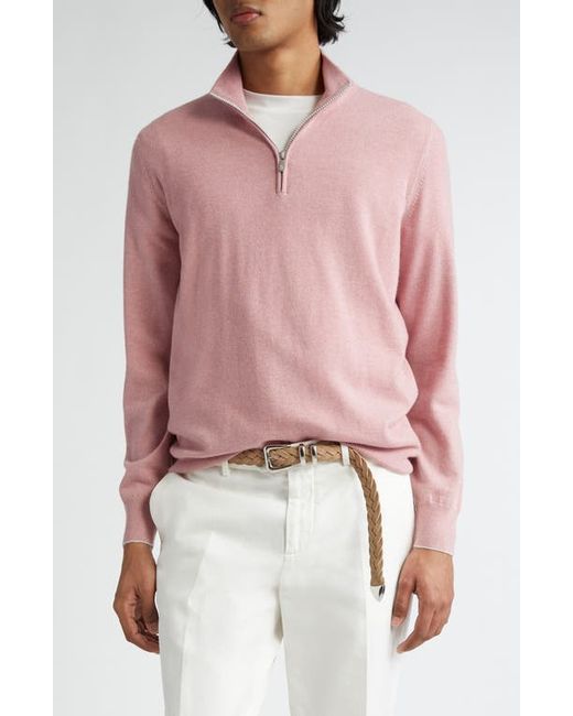 Brunello Cucinelli Cashmere Half Zip Sweater