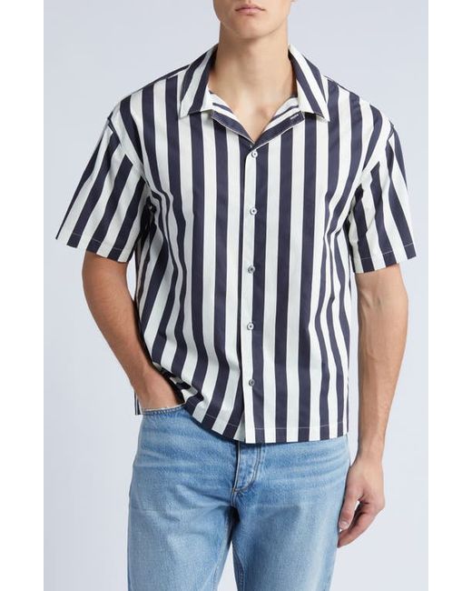 Frame Stripe Camp Shirt