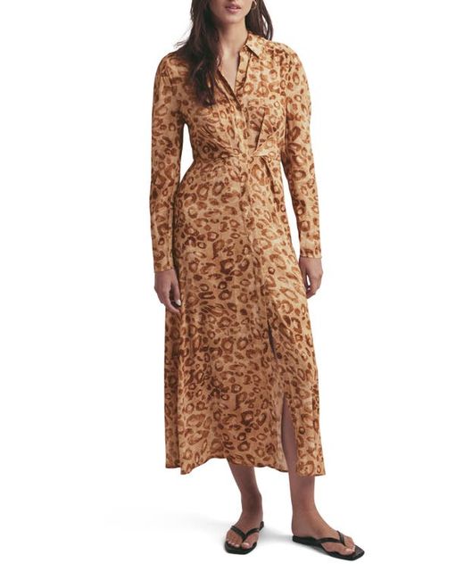 Favorite Daughter The Icon Leopard Print Long Sleeve Dress