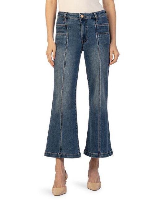 KUT from the Kloth Meg Seamed High Waist Ankle Flare Jeans