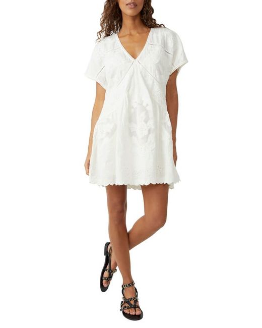 Free People Serenity Embroidered Cotton Minidress