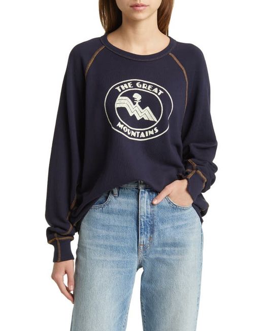 The Great . The College Mountain Graphic Cotton Sweatshirt