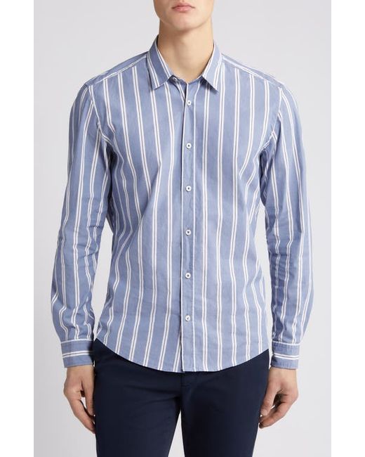 Boss Liam Kent Regular Fit Check Stretch Cotton Button-Up Shirt