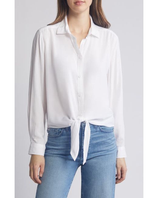 Beach Lunch Lounge Magnolia Tie Front Button-Up Shirt