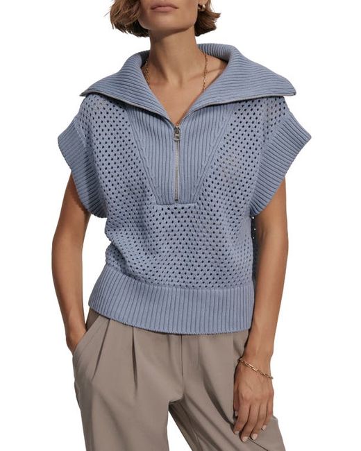 Varley Mila Open Stitch Half Zip Sleeveless Sweater