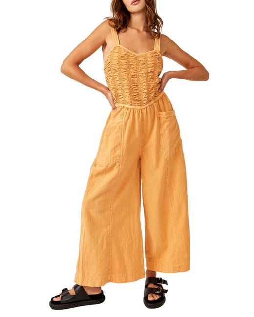 Free People Forever Always Cotton Wide Leg Jumpsuit