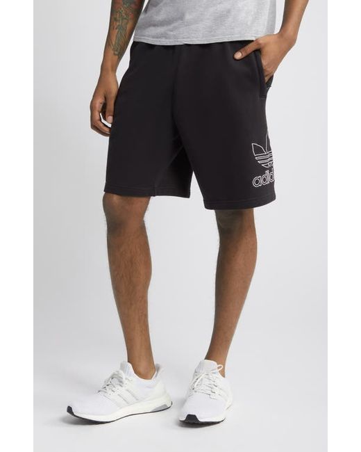 Adidas Originals Trefoil Embroidered Sweat Shorts Black