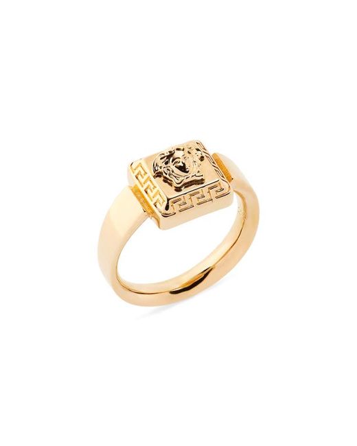 Versace Medusa Square Signet Ring Gold