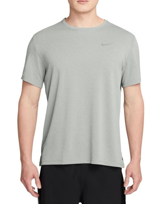 Nike Dri-FIT UV Miler Short Sleeve Running Top Grey Fog/Particle