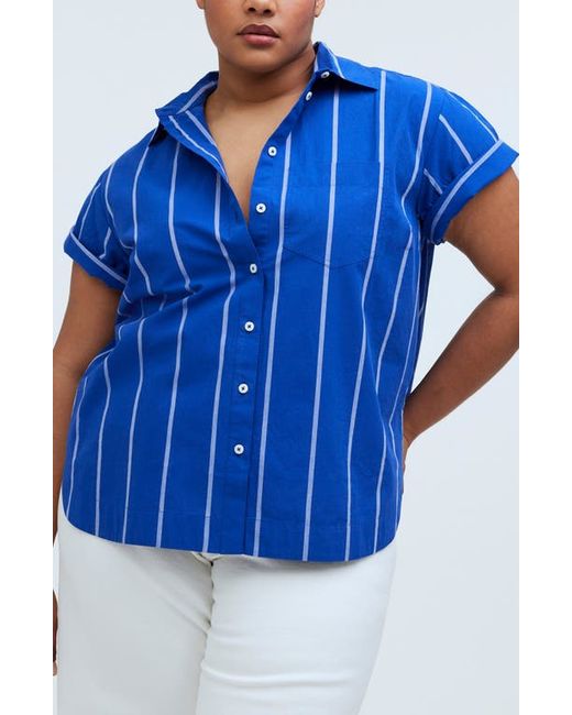 Madewell Stripe Oversize Boxy Cotton Button-Up Shirt